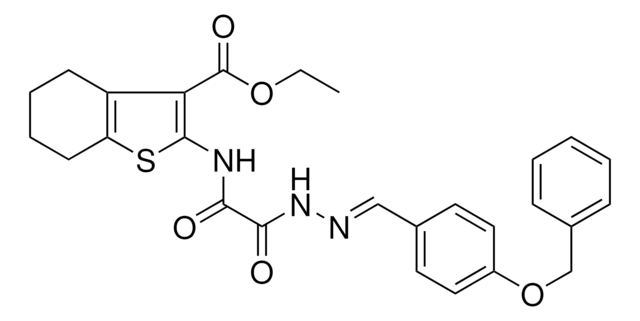 ETHYL 2-{[{(2E)-2-[4-(BENZYLOXY)BENZYLIDENE]HYDRAZINO}(OXO)ACETYL]AMINO}-4,5,6,7-TETRAHYDRO-1-BENZOTHIOPHENE-3-CARBOXYLATE AldrichCPR