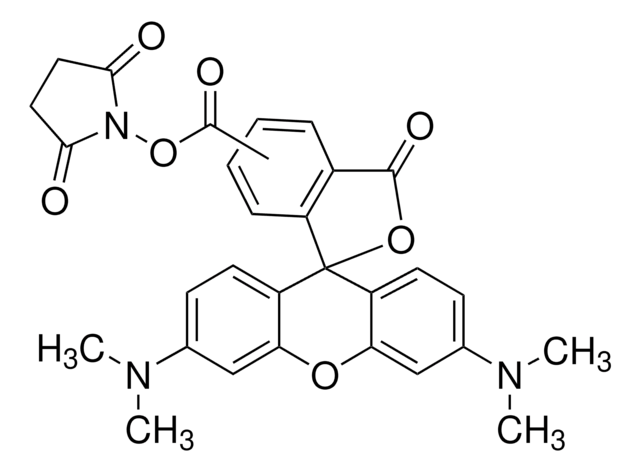 5(6)-Carboxytetramethylrhodamine N-succinimidyl ester BioReagent, suitable for fluorescence, &#8805;70% (coupling to amines)