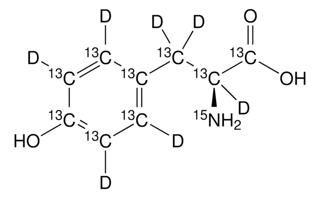 L-Tyrosine-13C9,15N,&#945;,&#946;,&#946;,2,3,5,6-d7 98 atom % D, 99 atom % 13C, 98 atom % 15N, 95% (CP)