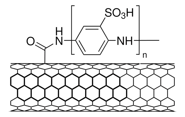 Carbon nanotube, single-walled, polyaminobenzene sulfonic acid functionalized 75-85% carbon basis, D × L 1.1&#160;nm × 0.5-1.0&#160;&#956;m , bundle dimensions, avg. no. of layers, 1