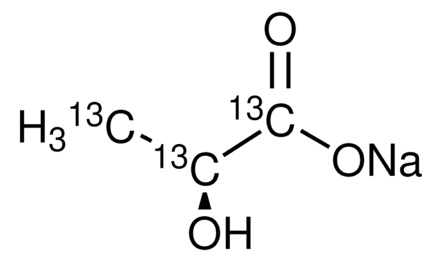 Sodium L-lactate-13C3 solution 45-55&#160;% (w/w) in H2O, &#8805;99 atom % 13C, &#8805;98% (CP), &#8805;98% (Chiral purity, HPLC)