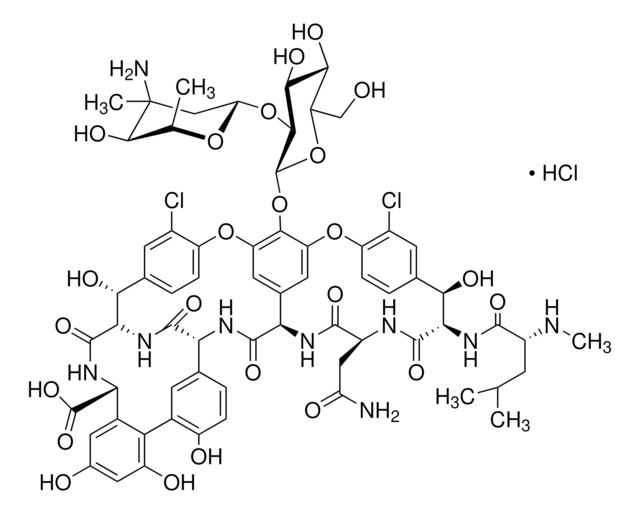 Vancomycin hydrochloride from Streptomyces orientalis meets USP testing specifications