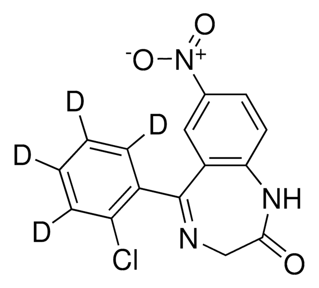 Clonazepam-d4 solution 1.0&#160;mg/mL in methanol, ampule of 1&#160;mL, certified reference material, Cerilliant&#174;