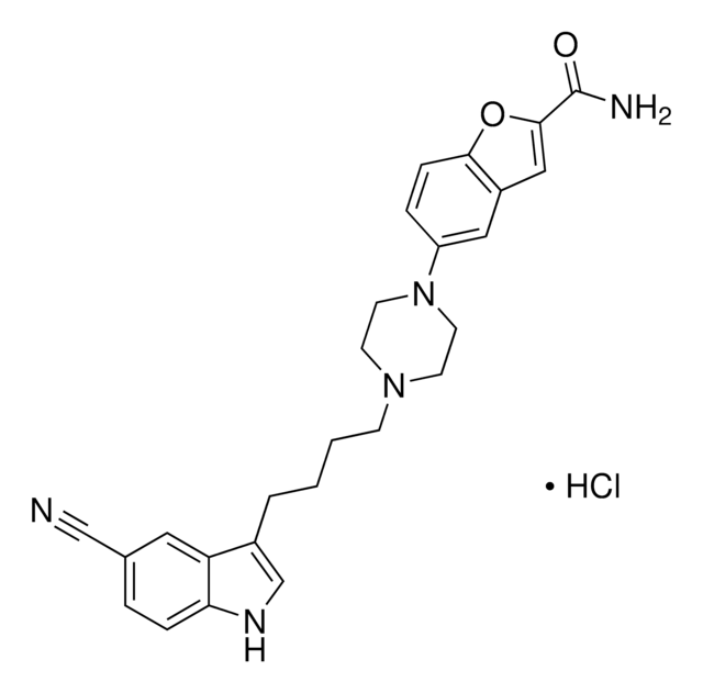 Vilazodone hydrochloride solution 1&#160;mg/mL (Methanol:DMSO (90:10) (v/v)), certified reference material, ampule of 1&#160;mL, Cerilliant&#174;