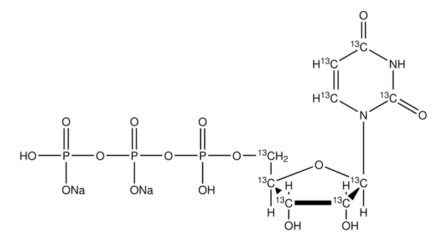 Uridine-13C9 5&#8242;-triphosphate disodium salt solution 100&#160;mM (in 5mM Tris HCl / H2O), &#8805;98 atom % 13C, &#8805;95% (CP)