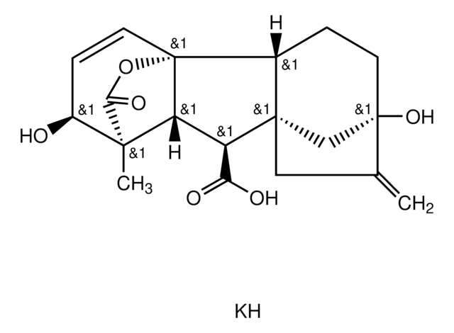 Gibberellic acid potassium salt suitable for plant cell culture, BioReagent, ~95%, &#8805;50% total GA3 basis