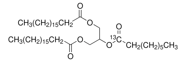 Glyceryl 1,3-dioctadecanoate-2-octanoate-1-13C endotoxin tested, &#8805;99 atom % 13C, &#8805;99% (CP)