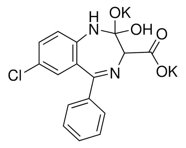 Clorazepate dipotassium solution 1.0&#160;mg/mL in methanol (as clorazepate), ampule of 1&#160;mL, certified reference material, Cerilliant&#174;