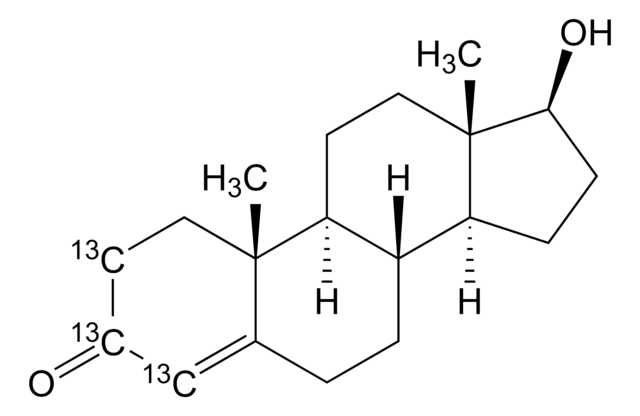 Testosterone-2,3,4-13C3 solution 100&#160;&#956;g/mL in acetonitrile, ampule of 1&#160;mL, certified reference material, Cerilliant&#174;