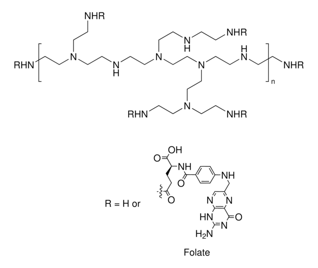 Folic acid modified polyethylenimine solution low molecular weight, 10&#160;mg/mL (aqueous solution), suitable for biomedical research