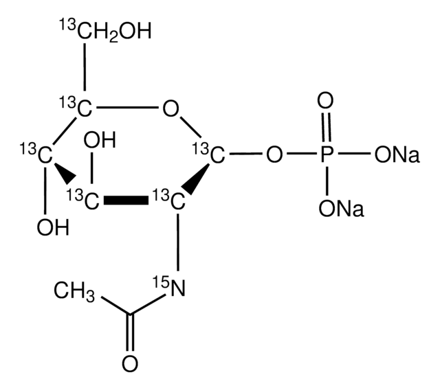 N-Acetyl-&#945;-D-glucosamine-13C6, 15N 1-phosphate, disodium salt &#8805;99 atom % 13C, &#8805;98 atom % 15N, &#8805;95% (CP)