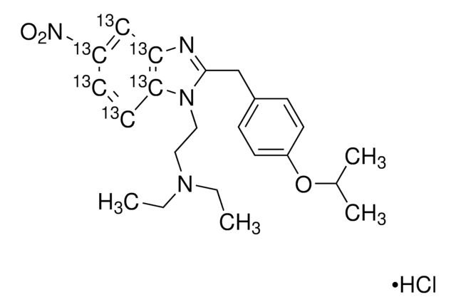 Isotonitazene-13C6 hydrochloride solution 100&#160;&#956;g/mL in methanol ((as free base)), certified reference material, ampule of 1&#160;mL, Cerilliant&#174;