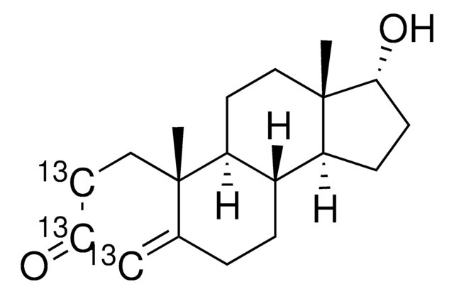 Epitestosterone-2,3,4-13C3 solution 100&#160;&#956;g/mL in methanol, &#8805;95% (CP), &#8805;98 atom % 13C