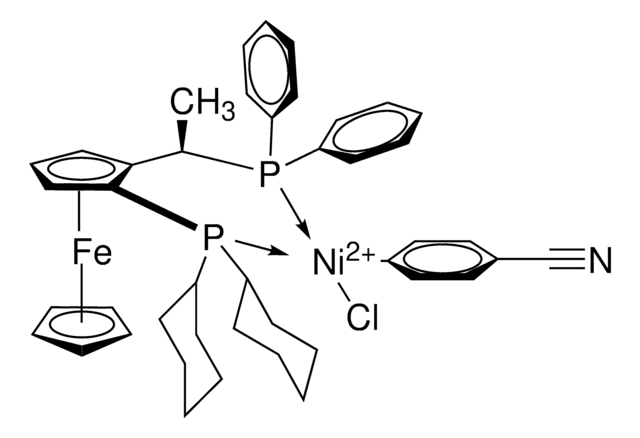 Chloro(4-cyanophenyl)[(R)-1-[(S)-2-(dicyclohexylphosphino)ferrocenyl]ethyldiphenylphosphine]nickel(II) &#8805;95%