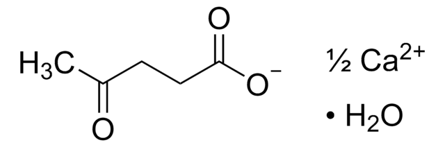 Calcium levulinate United States Pharmacopeia (USP) Reference Standard, monograph mol wt. 306.32 (C10H14CaO6 . 2H2O)