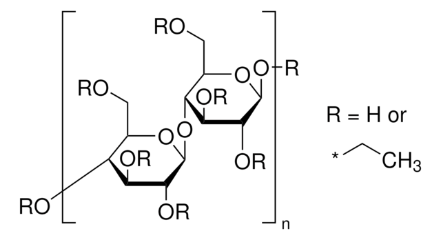 Ethyl cellulose viscosity 100&#160;cP, 5&#160;% in toluene/ethanol 80:20(lit.), extent of labeling: 48% ethoxyl