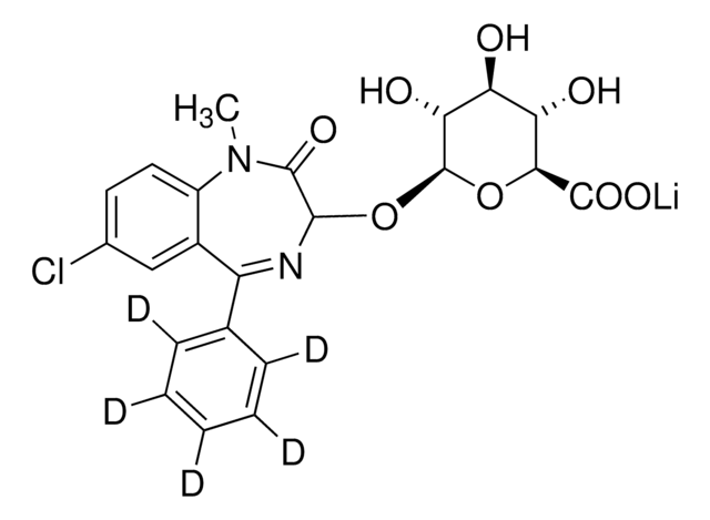 Temazepam-D5 glucuronide lithium salt solution 100&#160;&#956;g/mL in methanol ((as free carboxylate)), certified reference material, ampule of 1&#160;mL, Cerilliant&#174;