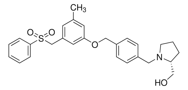 Sphingosine Kinase 1 Inhibitor II, PF-543 The Sphingosine Kinase 1 Inhibitor II, PF-543 controls the biological activity of Sphingosine Kinase 1. This small molecule/inhibitor is primarily used for Cell Structure applications.