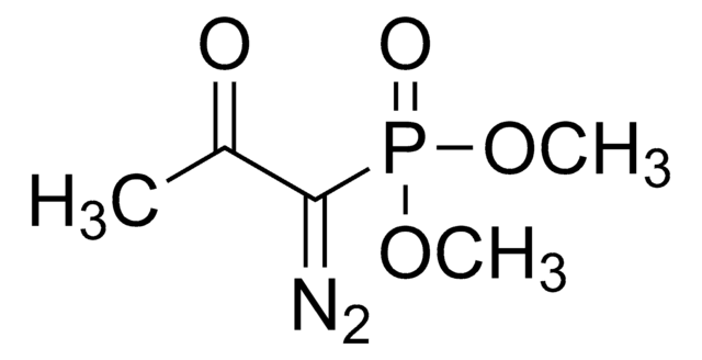 Dimethyl (1-diazo-2-oxopropyl)phosphonate solution ~10% in acetonitrile (H-NMR), &#8805;96% (HPLC)