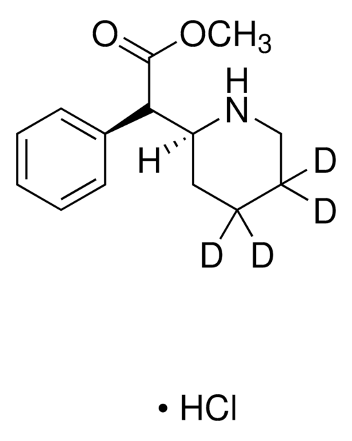 (±)-threo-Methylphenidate-D4 hydrochloride solution 100&#160;&#956;g/mL in methanol (as free base), certified reference material, Cerilliant&#174;