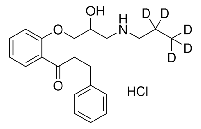 Propafenone-D5 hydrochloride solution 100&#160;&#956;g/mL in methanol ((as free base)), certified reference material, ampule of 1&#160;mL, Cerilliant&#174;