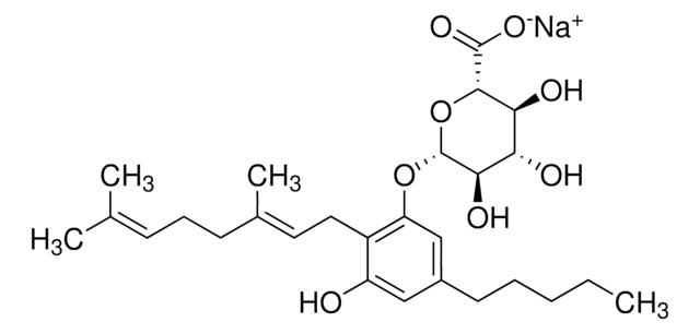 Cannabigerol-O-beta-D-glucuronide sodium salt solution 100&#160;&#956;g/mL in methanol (as free carboxylate), certified reference material, ampule of 1&#160;mL, Cerilliant&#174;